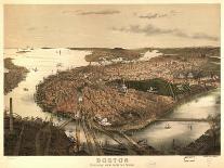 Birds Eye View of Boston - 1877-Prang & Company-Art Print