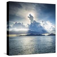 Praslin Island from Anse Source D'Argent Beach, La Digue, Seychelles-Jon Arnold-Stretched Canvas