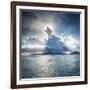 Praslin Island from Anse Source D'Argent Beach, La Digue, Seychelles-Jon Arnold-Framed Photographic Print