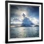 Praslin Island from Anse Source D'Argent Beach, La Digue, Seychelles-Jon Arnold-Framed Photographic Print