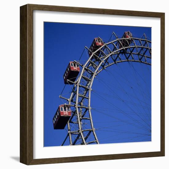 Prater Ferris Wheel Featured in Film the Third Man, Prater, Vienna, Austria, Europe-Stuart Black-Framed Photographic Print