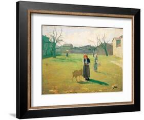 Prato Cassanini (The Betrayed Woman)-Giuseppe Pellizza da Volpedo-Framed Art Print