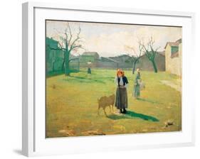 Prato Cassanini (The Betrayed Woman)-Giuseppe Pellizza da Volpedo-Framed Art Print