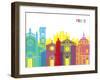 Prato Skyline Pop-paulrommer-Framed Art Print