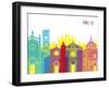 Prato Skyline Pop-paulrommer-Framed Art Print