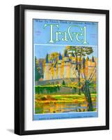 Pravel Magazine Cover French Chateau-Travel-Framed Art Print