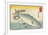 Prawn and Yellow Tail, Early 19th Century-Utagawa Hiroshige-Framed Giclee Print