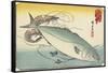 Prawn and Yellow Tail, Early 19th Century-Utagawa Hiroshige-Framed Stretched Canvas