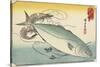 Prawn and Yellow Tail, Early 19th Century-Utagawa Hiroshige-Stretched Canvas