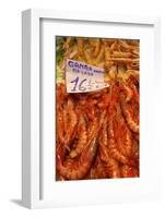 Prawns in Mercado Central (Central Market), Valencia, Spain, Europe-Neil Farrin-Framed Photographic Print