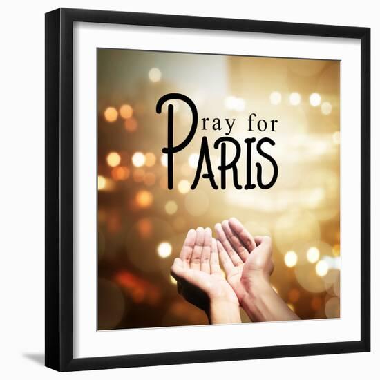 Pray for Paris-leolintang-Framed Photographic Print