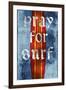 Pray For Surf, Surf Board-Charlie Carter-Framed Art Print