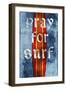 Pray For Surf, Surf Board-Charlie Carter-Framed Art Print