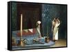 Prayer at the Sultan's Room-Jean Leon Gerome-Framed Stretched Canvas