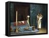 Prayer at the Sultan's Room-Jean Leon Gerome-Framed Stretched Canvas