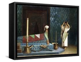 Prayer at the Sultan's Room-Jean Leon Gerome-Framed Stretched Canvas