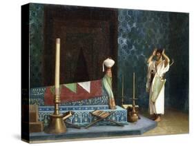 Prayer at the Sultan's Room-Jean Leon Gerome-Stretched Canvas