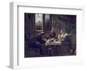 Prayer before Lunch-Jan Havicksz. Steen-Framed Giclee Print