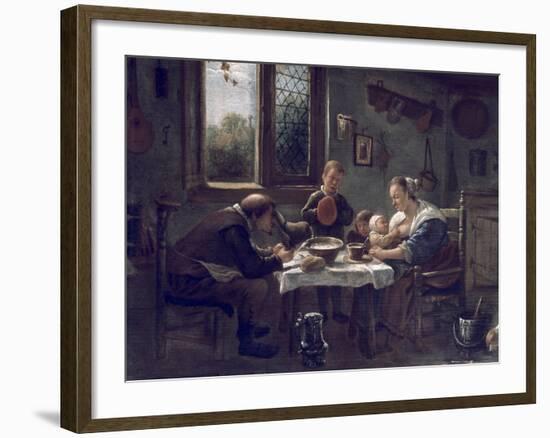 Prayer before Lunch-Jan Havicksz. Steen-Framed Giclee Print