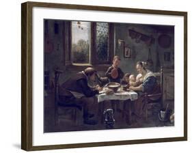 Prayer before Lunch-Jan Havicksz. Steen-Framed Giclee Print