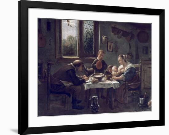 Prayer before Lunch-Jan Havicksz. Steen-Framed Giclee Print