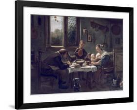 Prayer before Lunch-Jan Havicksz. Steen-Framed Giclee Print