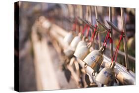 Prayer Bells at Golden Rock (Kyaiktiyo Pagoda), Mon State, Myanmar (Burma), Asia-Matthew Williams-Ellis-Stretched Canvas