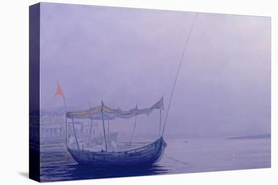 Prayer Candles on the Ganges-Derek Hare-Stretched Canvas