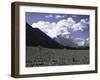 Prayer Flag Amongst Mountain Scene, Nepal-Michael Brown-Framed Photographic Print