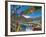 Prayer Flags Above An Artifical Lake Near the Karo-La Pass, Tibet, China, Asia-Michael Runkel-Framed Photographic Print