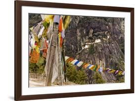 Prayer Flags Along Trail to Takshang Monastery (Tiger's Nest), Bhutan-Howie Garber-Framed Photographic Print