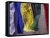 Prayer Flags Alongside the Everest Base Camp Trail-Mark Hannaford-Framed Stretched Canvas