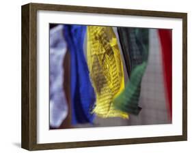 Prayer Flags Alongside the Everest Base Camp Trail-Mark Hannaford-Framed Photographic Print