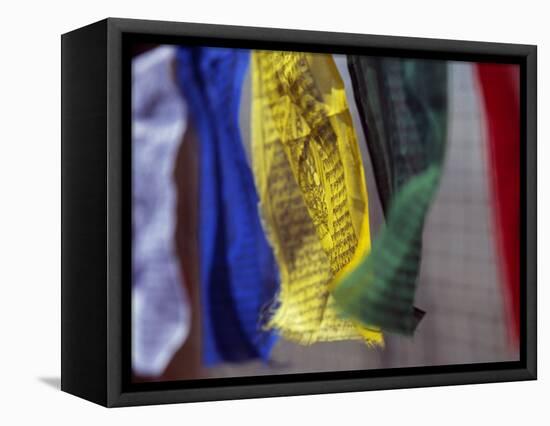 Prayer Flags Alongside the Everest Base Camp Trail-Mark Hannaford-Framed Stretched Canvas