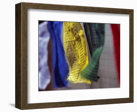 Prayer Flags Alongside the Everest Base Camp Trail-Mark Hannaford-Framed Photographic Print