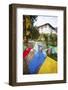 Prayer Flags and Rinpung Dzong, Paro District, Bhutan, Asia-Jordan Banks-Framed Photographic Print