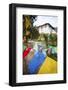 Prayer Flags and Rinpung Dzong, Paro District, Bhutan, Asia-Jordan Banks-Framed Photographic Print