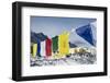 Prayer Flags and the Everest Base Camp at the End of the Khumbu Glacier That Lies at 5350M-Alex Treadway-Framed Photographic Print