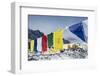 Prayer Flags and the Everest Base Camp at the End of the Khumbu Glacier That Lies at 5350M-Alex Treadway-Framed Photographic Print