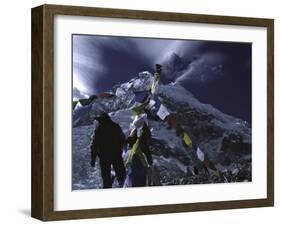 Prayer Flags at Everest Base Camp, Nepal-Michael Brown-Framed Photographic Print