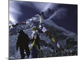 Prayer Flags at Everest Base Camp, Nepal-Michael Brown-Mounted Photographic Print