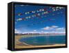 Prayer Flags at Nam Tso Lake, Central Tibet-Michele Falzone-Framed Stretched Canvas