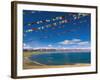 Prayer Flags at Nam Tso Lake, Central Tibet-Michele Falzone-Framed Photographic Print