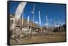 Prayer Flags at the Small Village of Chebisa in Northern Bhutan on the Laya-Gasa Trekking Route-Alex Treadway-Framed Stretched Canvas