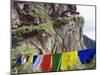 Prayer Flags at the Tigers Nest (Taktsang Goemba), Paro Valley, Bhutan, Asia-Christian Kober-Mounted Photographic Print