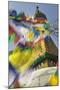 Prayer Flags Blowing in Wind-Jon Hicks-Mounted Photographic Print