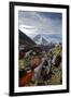 Prayer Flags, Everest Base Camp Trail, Peak of Ama Dablam, Nepal-David Noyes-Framed Photographic Print