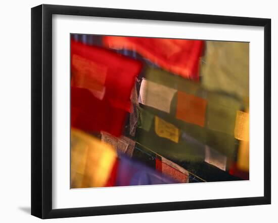 Prayer Flags Festoon the Stupa at Boudinath, a Centre of Tibetan Buddhism, Kathmandu, Nepal-Paul Harris-Framed Photographic Print