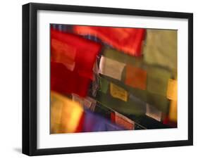 Prayer Flags Festoon the Stupa at Boudinath, a Centre of Tibetan Buddhism, Kathmandu, Nepal-Paul Harris-Framed Photographic Print