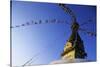 Prayer Flags Hanging from Swayambhunath Stupa-Paul Souders-Stretched Canvas